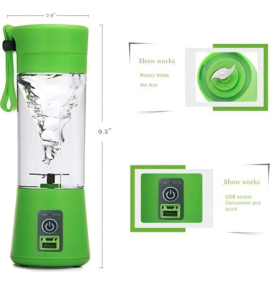 Mini Licuadora Portatil 380ml Recargable