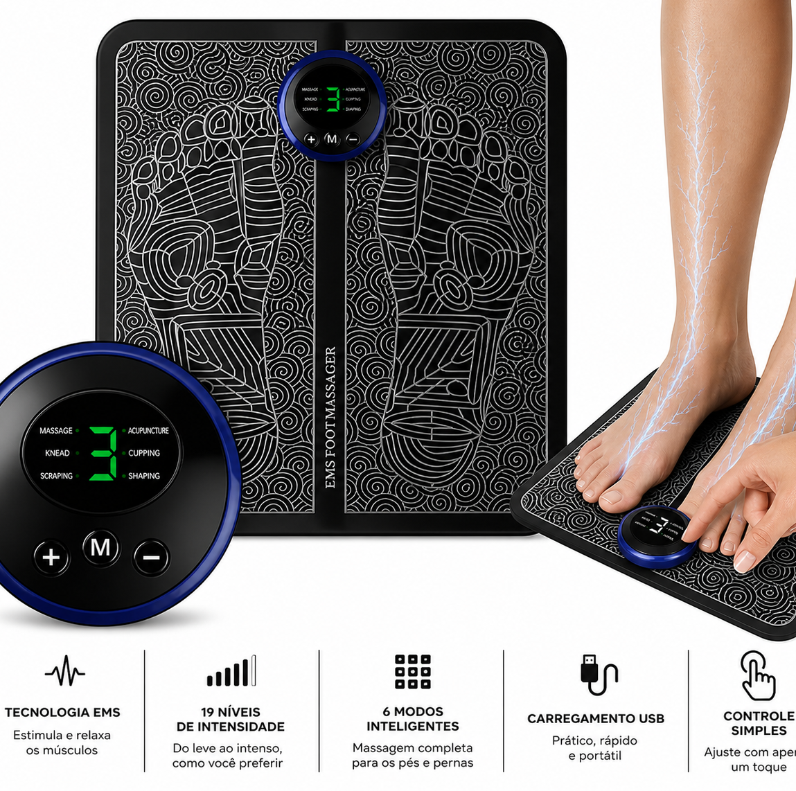 Kit Reductor 5 En 1 Con Electroestimulación | Reduce Medidas y Moldea Tu Cuerpo SIN Gym